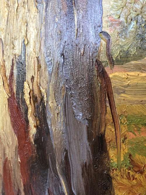 INVESTMENT ART !!! PERCY WORT (1909-1983) GORGEOUS LANDSCAPE OIL ON BOARD - TITLED "NEAR WORCESTER"