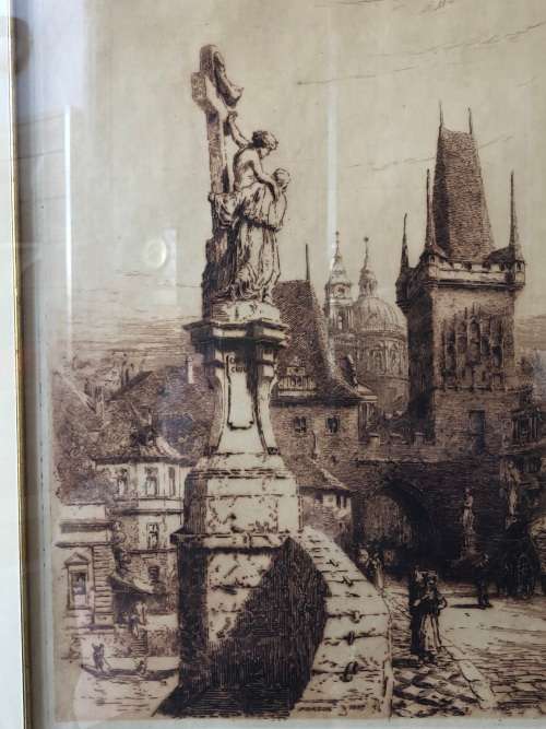 INVESTMENT ART - SIR ERNEST GEORGE (UK 1839 - 1922) BEAUTIFUL FRAMED AND SIGNED ETCHING