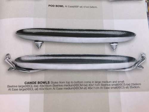 CARROL BOYES (1954 - 2019) BEEHIVE PATTERN MEDIUM SIZE CANOE BOWL