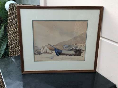 PAT SKILLETER (SA 1922 - 1988) - FRAMED ORIGINAL WATERCOLOR PAINTING