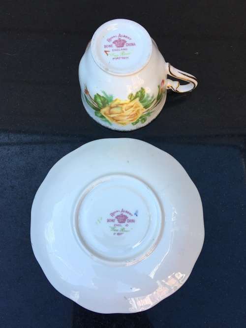 Rare Discontinued Royal Albert Tea Rose Petite Cup and Saucer RGD 839056. Mint