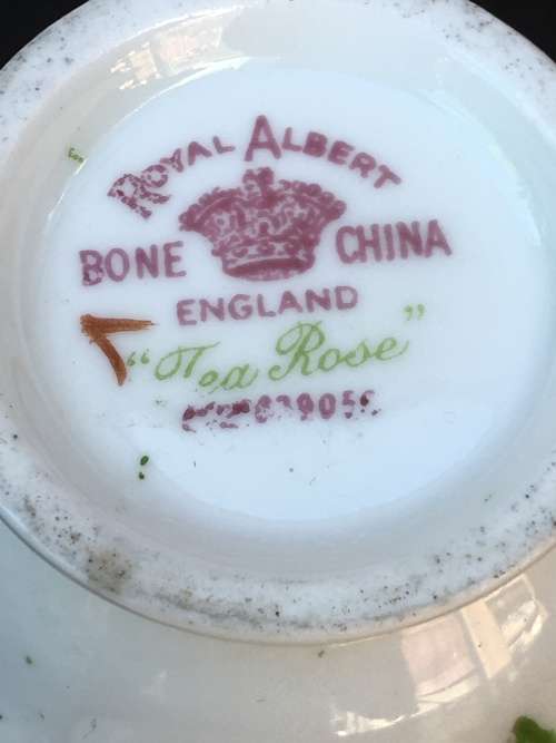 Rare Discontinued Royal Albert Tea Rose Petite Cup and Saucer RGD 839056. Mint