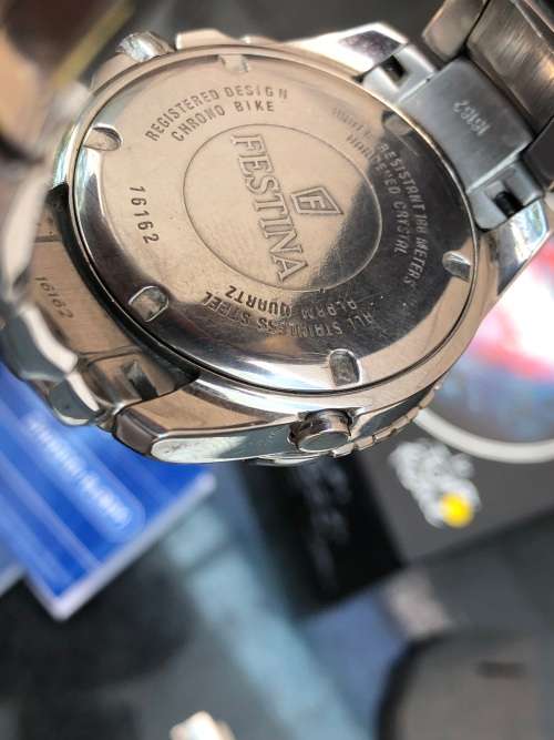 FESTINA CHRONO BIKE 2004 TOUR DE FRANCE ANALOG WATER RESISTANT ALARM QUARTZ WATCH - WORKING 100%