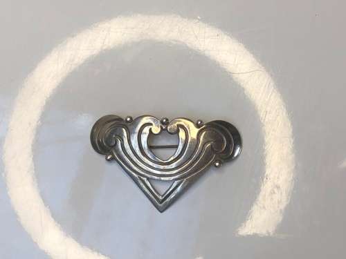 WOW !!! EMMA MELENDEZ STERLING SILVER TAXCO MEXICAN DESIGNER BROOCH - 8.8g