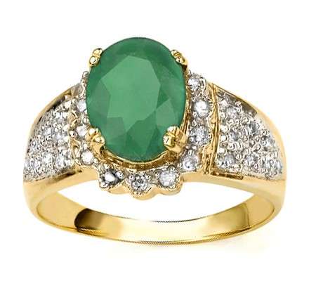 14 K SOLID YELLOW GOLD COLOMBIAN EMERALD AND DIAMOND RING! 1.400 CTS VALUE : R21000.00, NEVER WORN