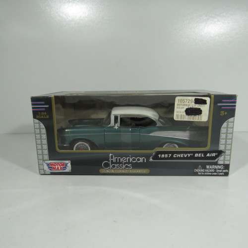 MotorMax 1957 Chevy bel air model car with box  scale 1/24