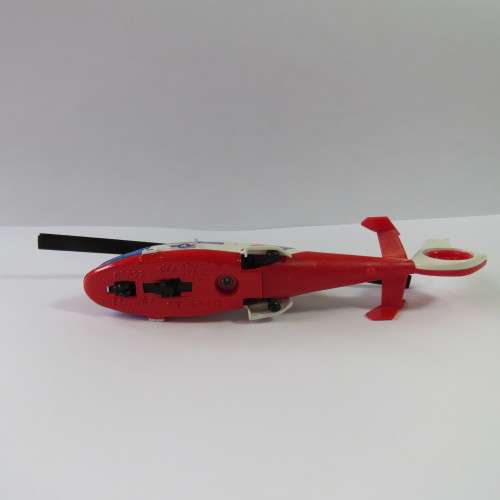 Majorette #322 Dauphin 2 SO365 US Army helicopter model - Plastic - Mirror damage to rear wing