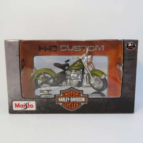 Maisto 1953 Harley Davidson 74 FL Hydra Glide model motorcycle in box - Scale 1/18