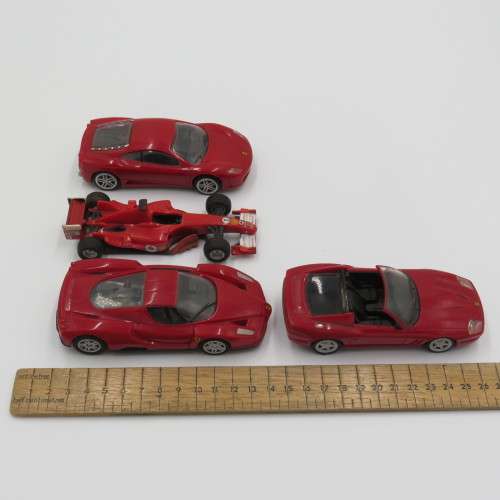 Lot of 4 Shell V Power Ferrari toy cars