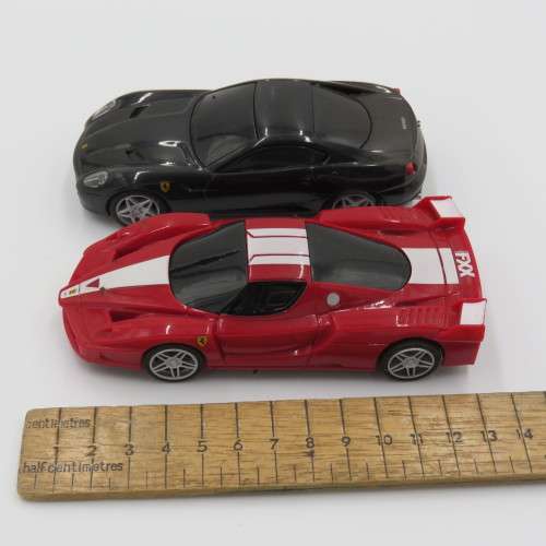 Pair of Shell V-Power `Vrooomn` Ferrari toy cars
