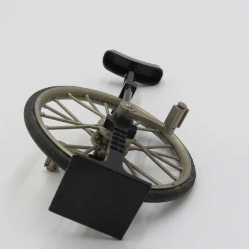 Miniature die-cast mono bike unicycle model