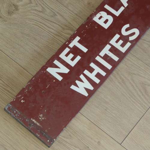 Vintage SA Railways Apartheid `Whites Only` wooden train passenger coach sign - 17 x 94 cm