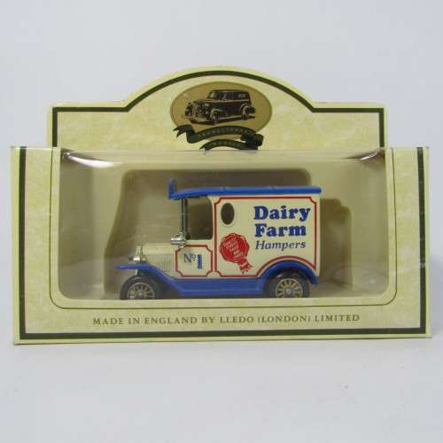 Lledo 1920 Ford Model T van - Dairy Farm Hampers promotional model car in box