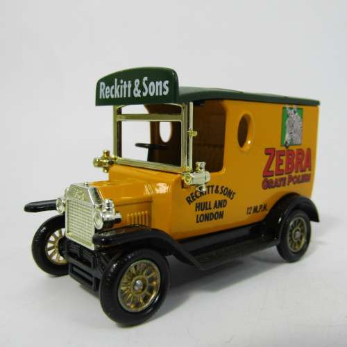 Lledo 1920 Ford Model T van - Zebra Grate Polish promotional model car in box
