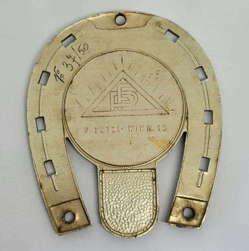 Vienna Austria good wishes car grille badge - Vintage