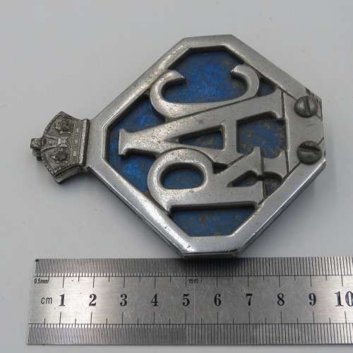 1950`s RAC Royal Automobile club member car badge