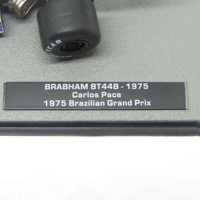 Formula 1 Brabham BT44B - 1975 die-cast racing model car - #8 Carlos Pace - scale 1/43
