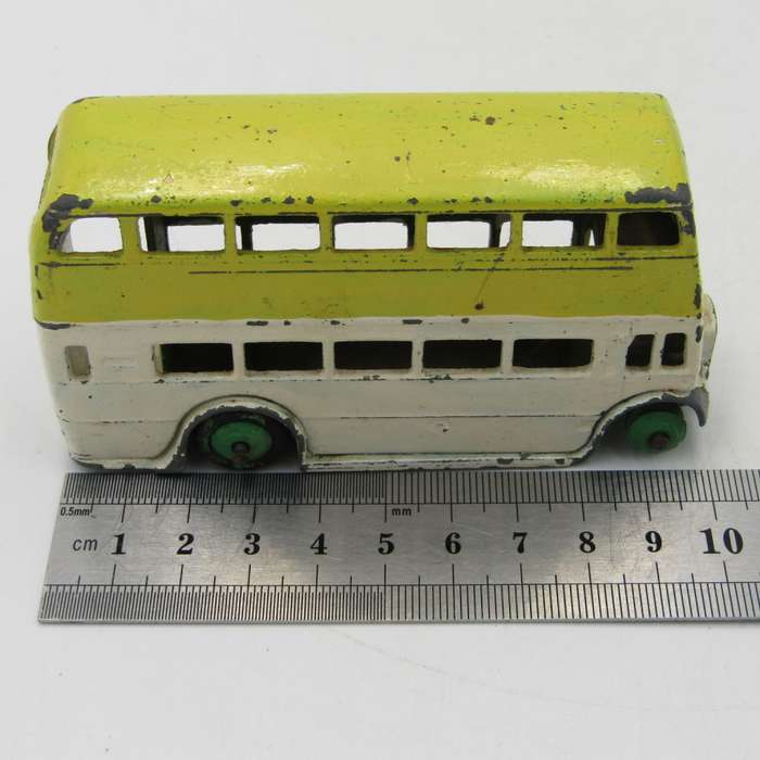Dinky Toys #290 London Double decker bus die-cast toy car - missing tyre
