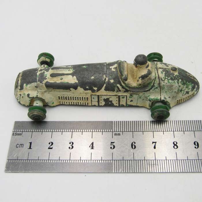 Meccano Dinky Toys #23J HWM die-cast racing toy car - well used