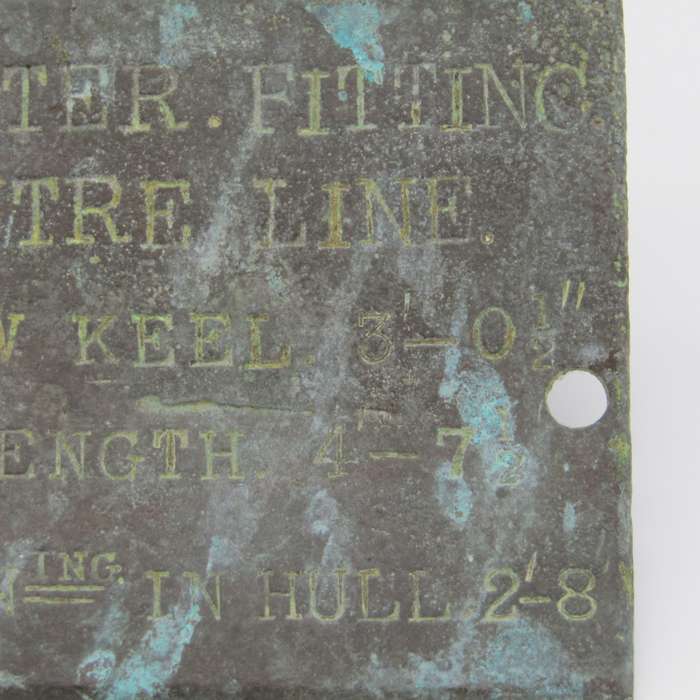 Vintage brass Sonar calibration plaque for boat / yacht