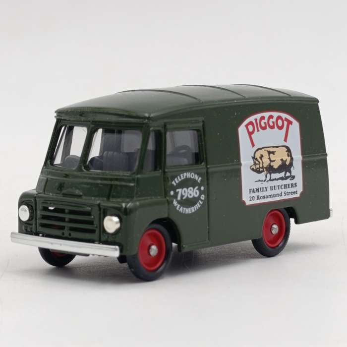 Lledo 1959 Morris LD 150 Piggot family butchers delivery van model car in box