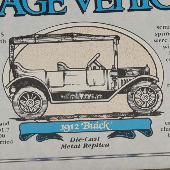 ERTL Vintage Vehicles 1912 Buick die-cast model car - still sealed - scale 1/43