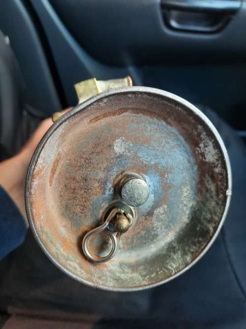 vintage wolf lamp