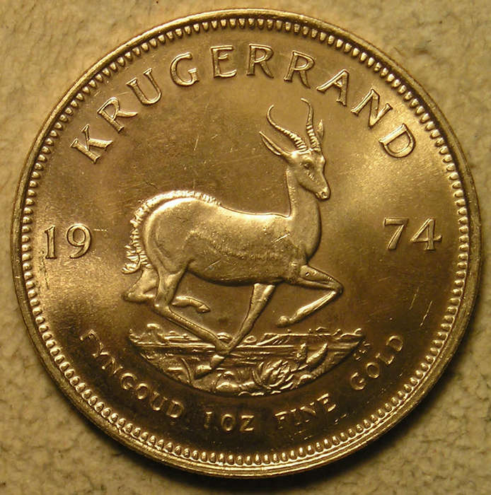 1974 Full 1 Oz Gold Krugerrand * MINT ERROR *