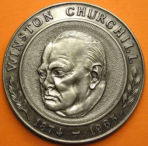 Winston Churchil / Jan Smuts 1966 Large Silver Medal