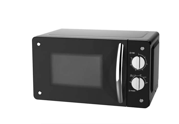 Goldair Black microwave. 700W. Capacity 20 litres. 6 microwave levels. GBMO-20