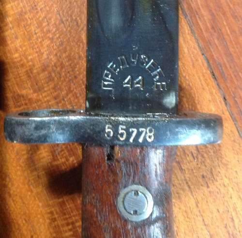Vintage Bayonet - Yugoslav postwar 1924 type bayonet