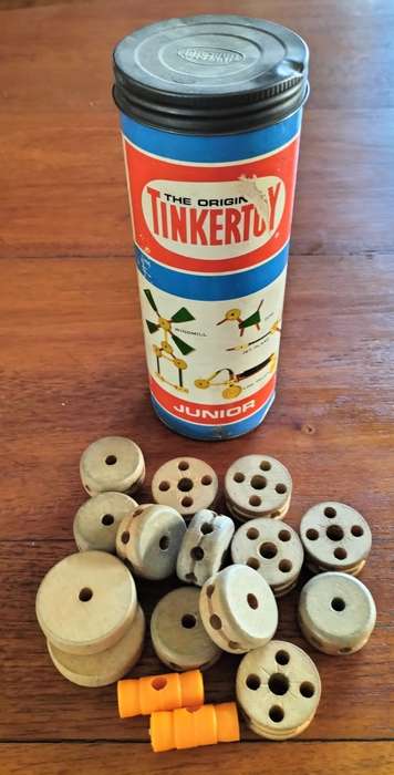 Vintage Junior Tinkertoy - Incomplete
