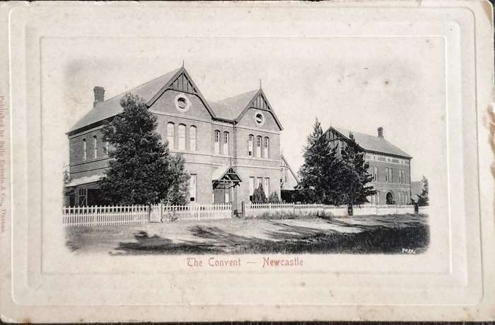 Vintage post card - Newcastle South Africa - showing Convent
