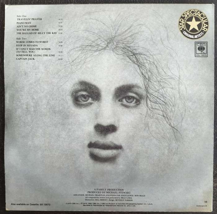 Vintage LP / Vinyl - Billy Joel - Piano man