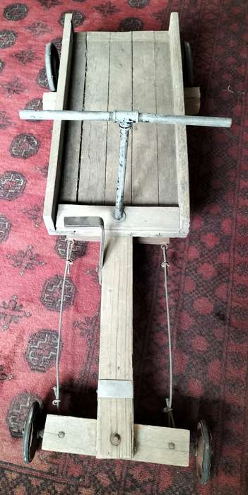 Sturdy wooden soap box cart (kaskar)
