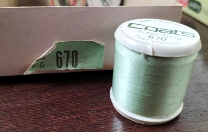 Vintage boxed Cotton thread / Coats Super Sheen (Green x 3)
