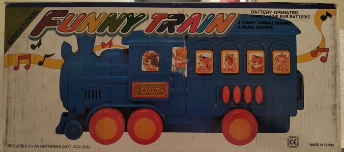 New old stock - plastic educational battery operated Funny Train