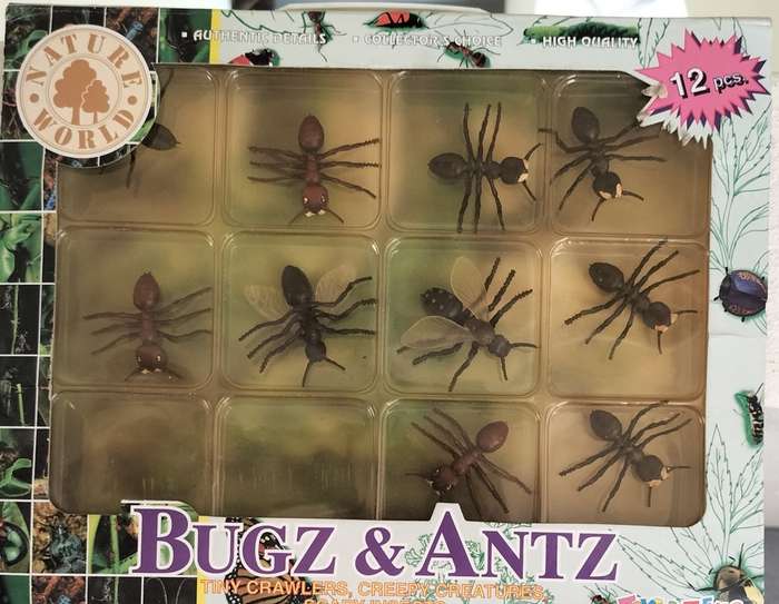 New old stock - 10 plastic ants in original container