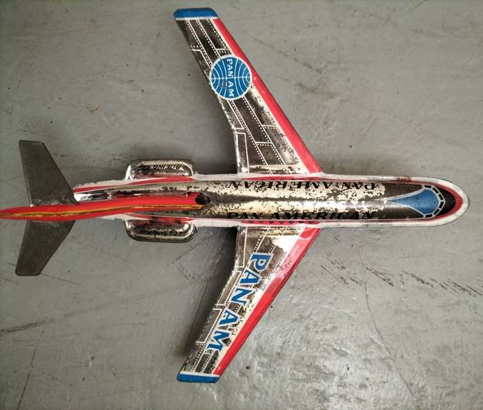 Vintage tin toy - Pan Am aeroplane