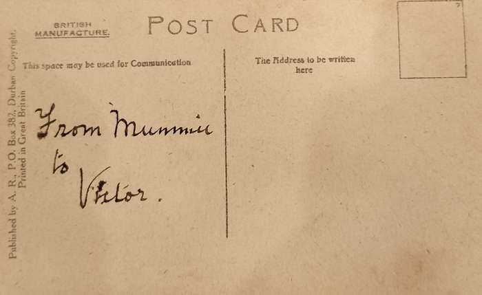 Vintage South African post card - Durban - Town Hall and Smith street