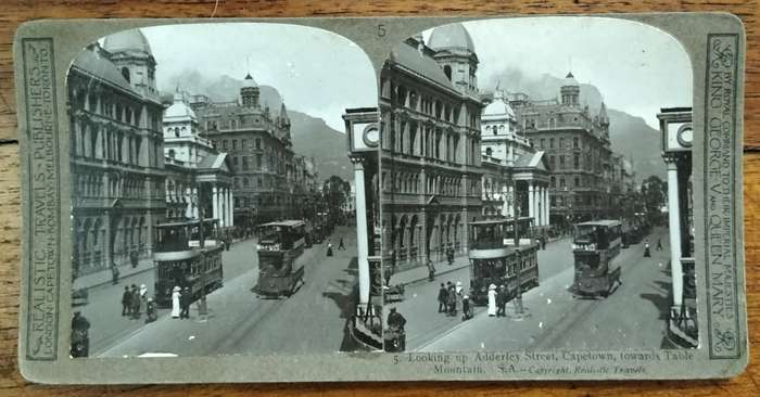 Antique stereo view - Cape Town - Adderley street