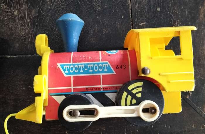 60-year old Fisher Price Toot Toot train (1964)