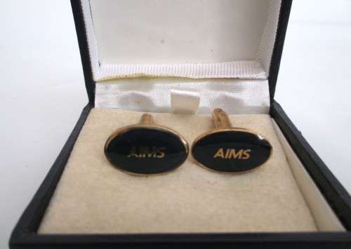 Vintage AIMS Cufflinks, still in original Box.