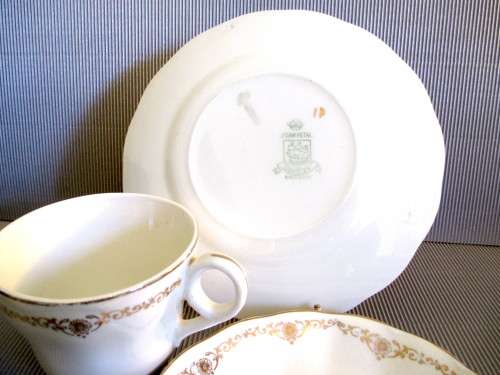 Vintage Grindley England Cream Petal Trio.