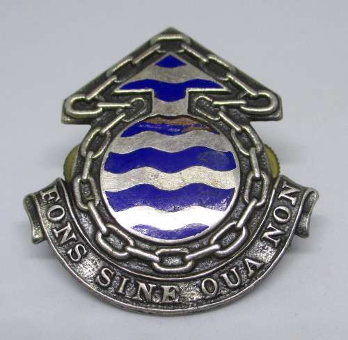 South Africa Ordnance Service Corps Chrome and Enamel Badge