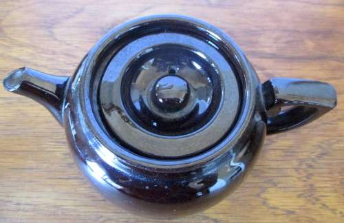 Vintage Charcoal color One Person Ceramic Tea Pot.  Made in England.