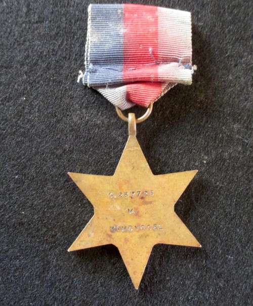 1939-45 Star WWII medal awarded to M Windvogel