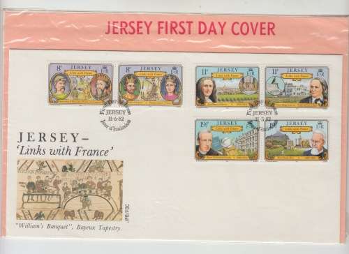 1982 FDC. Jersey `Links with France`  . Sealed.
