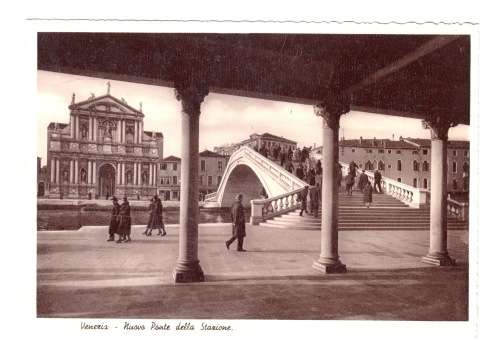 1937 Vintage Photo Postcard - Venezia - Nuovo Ponte della Stazione