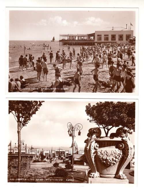 1937 Vintage Photo Postcard - Venezia - Lido